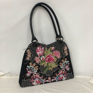 Vintage Christiana beaded embroidered purse women’s floral handbag